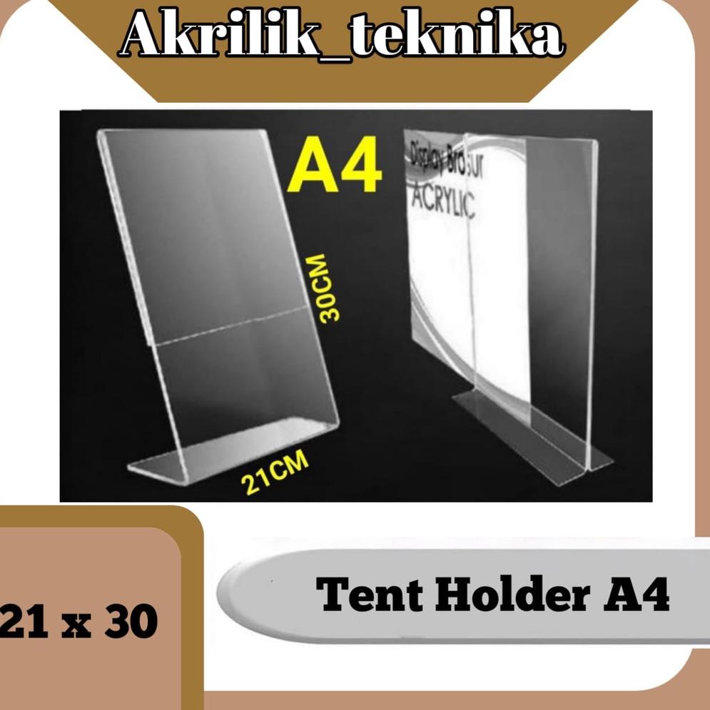 

ㅝF TEMPAT BROSUR / TENT HOLDER / TENT CARD AKRILIK DISPLAY UKURAN A4 NEW ARRIVAL 3399 ✤