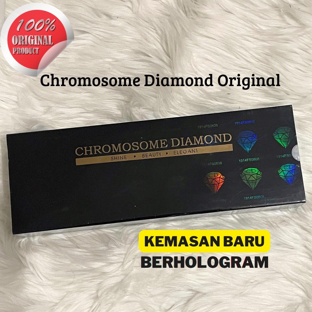 CHROMOSOME DIAMOND ORIGINAL BERHOLOGRAM - WHITENING - KROMOSOM - CHROMOSOM (FREE SET INFUS)