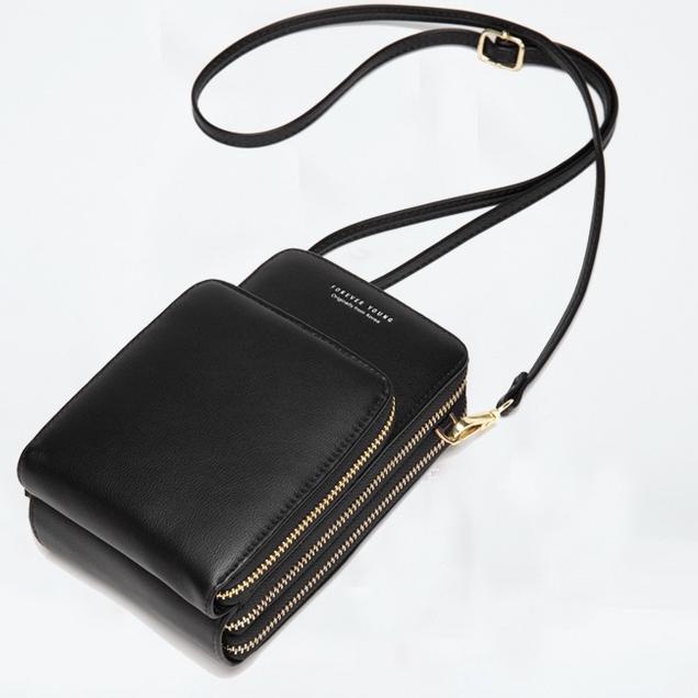 Stok Terbaru  Tas Selempang Hp Wanita Resleting 3 ZEVANYA Mini Tempat Hp Forever Young Phone Bag Sli