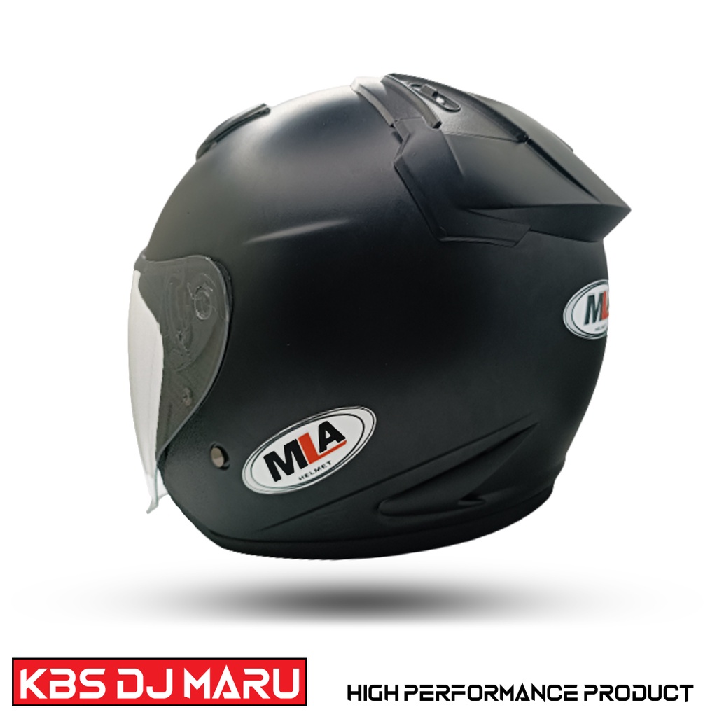 HELM HALF FACE MLA DJMARU/KYOTO BLACK DOF UNTUK PRIA DAN WANITA DEWASA COD