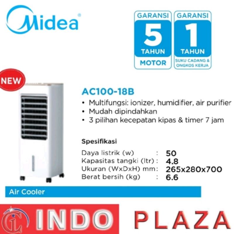 AIR COOLER MIDEA AC-100-A Remote  / AC-100-18B No Remote (KHUSUS MEDAN)