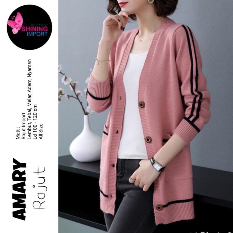 Long Cardi Rajut Halus Import HK bu Bajumi Clothing