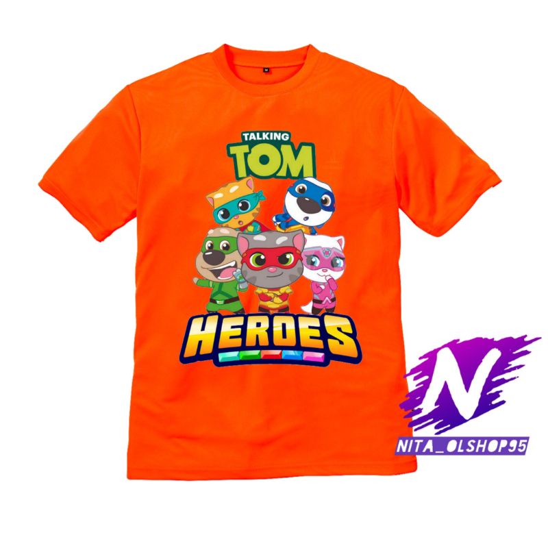 talking tom friends kaos anak my talking tom friends game heroes baju kucing tom and friends