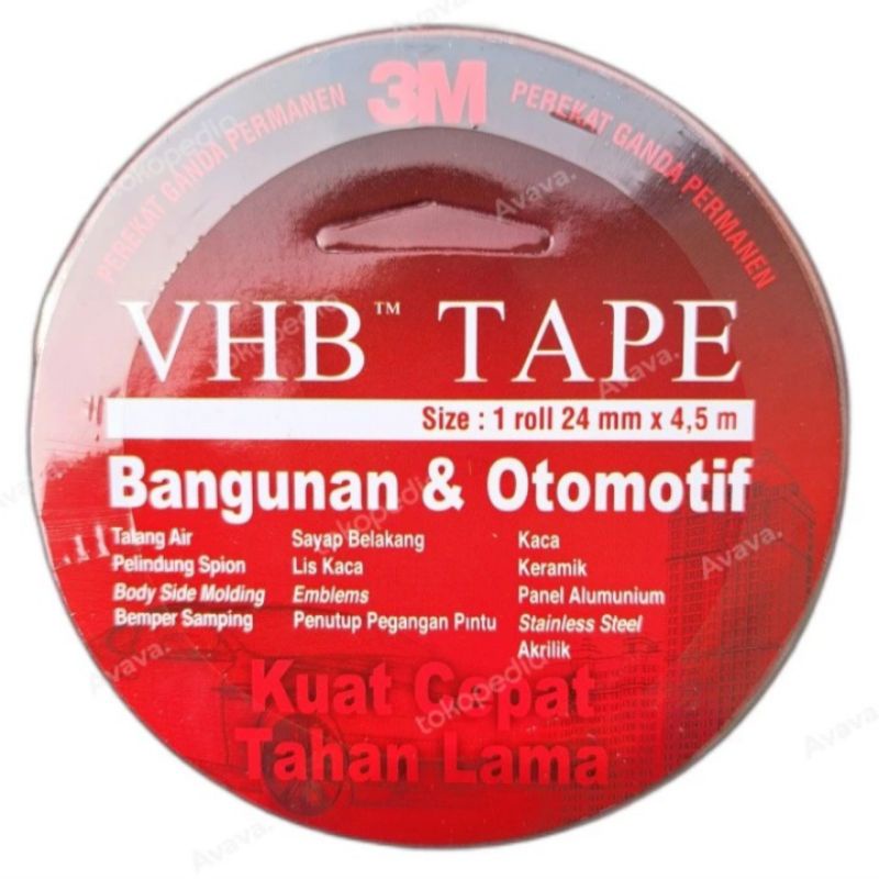 

Double tape 3M VHB grey otomotif 24mm x 4.5m