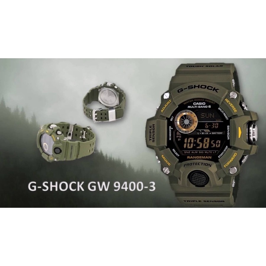 Jam Tangan Casio G-Shock GW-9400 Master of G Rangeman Army Fullset Box Ori