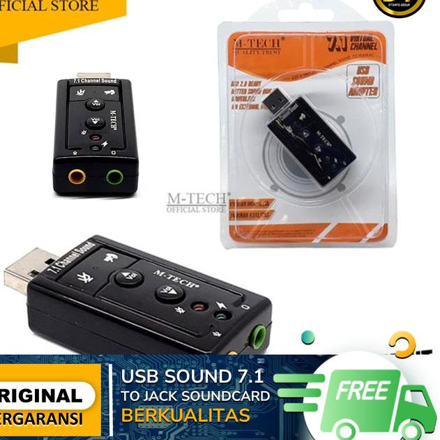 Jual MTECH ORIGINAL CONVERTER USB SOUND 7.1 USB TO JACK SOUND CARD
