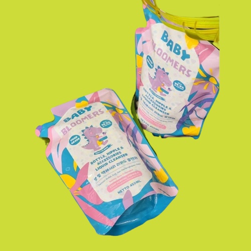 ❤ZJ❤ BABY BLOOMERS Sabun Pencuci Botol, Nipple, dan Aksesoris Bayi 450ml wangi Bubble Gum