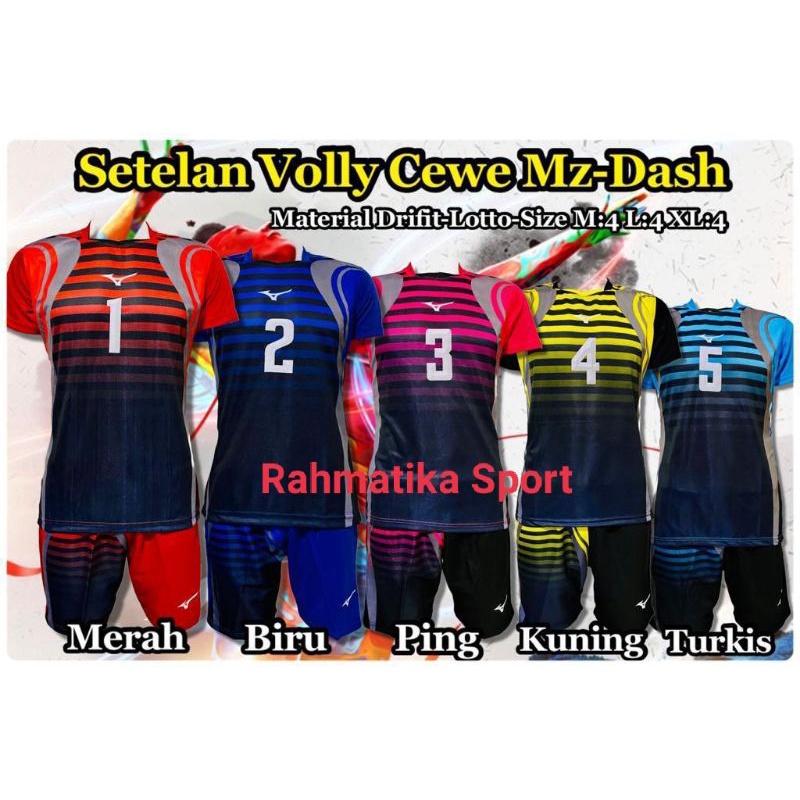 Jersey Kaos Voli Mizuno Setelan Cewek Murah