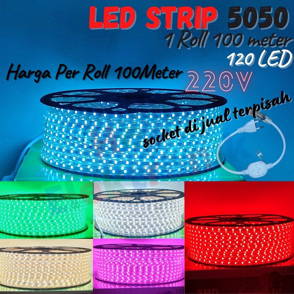 LED Strip 5050 Harga Per 1 ROLL 100M LED drop ceiling plafon outdoor