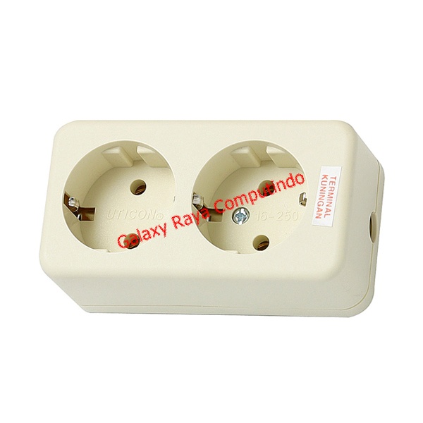 StopKontak Stop Kontak Uticon 2 Dua Lubang Socket OB Outbow Tembok