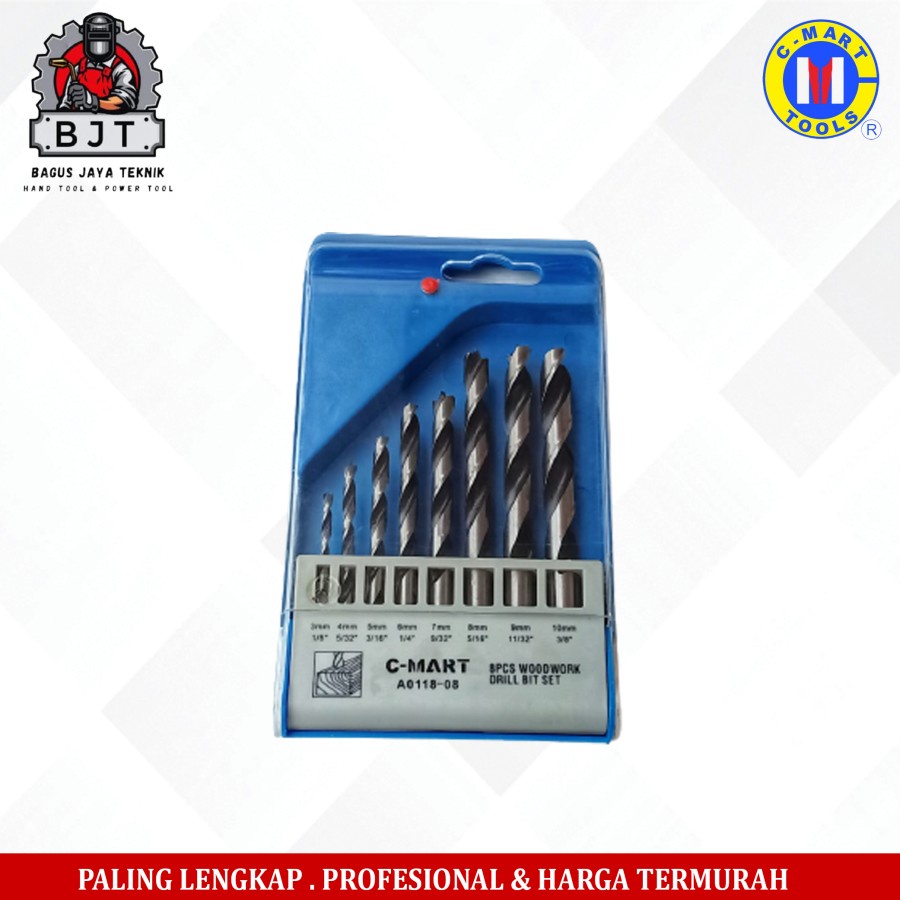 mata bor kayu set 8pcs Cmart mata bor kayu berkualitas