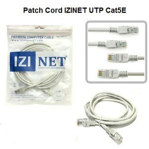 IZINET KABEL LAN UTP CAT.5E 3 METER SIAP PAKAI