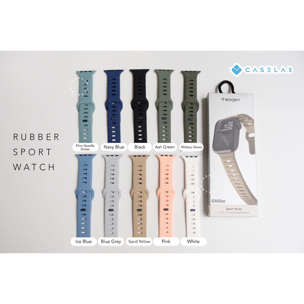 STRAP IWATCH SPIGEN PREMIUM RUBBER NEW VERSION STRAP IWATCH SE 1 2 3 4 5 6 7 8 ULTRA SE STRAP IWATCH