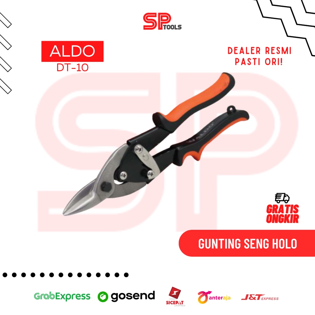 GUNTING SENG LURUS BAJA RINGAN HOLO HOLLOW 10" 10 INCH ALDO DT-10