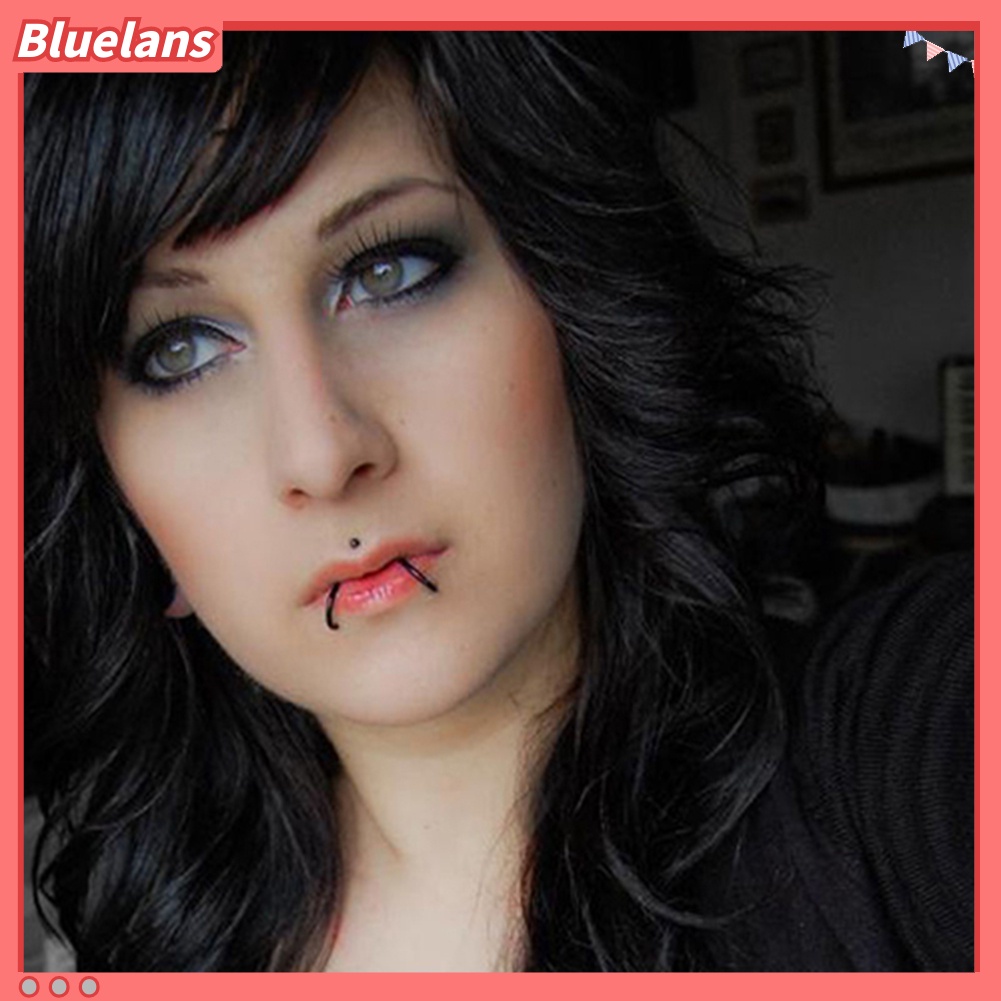 Bluelans 1 Pc 16G 14G Hinged Segment Hoop Ring Stainless Steel Lip Nose Septum Piercing