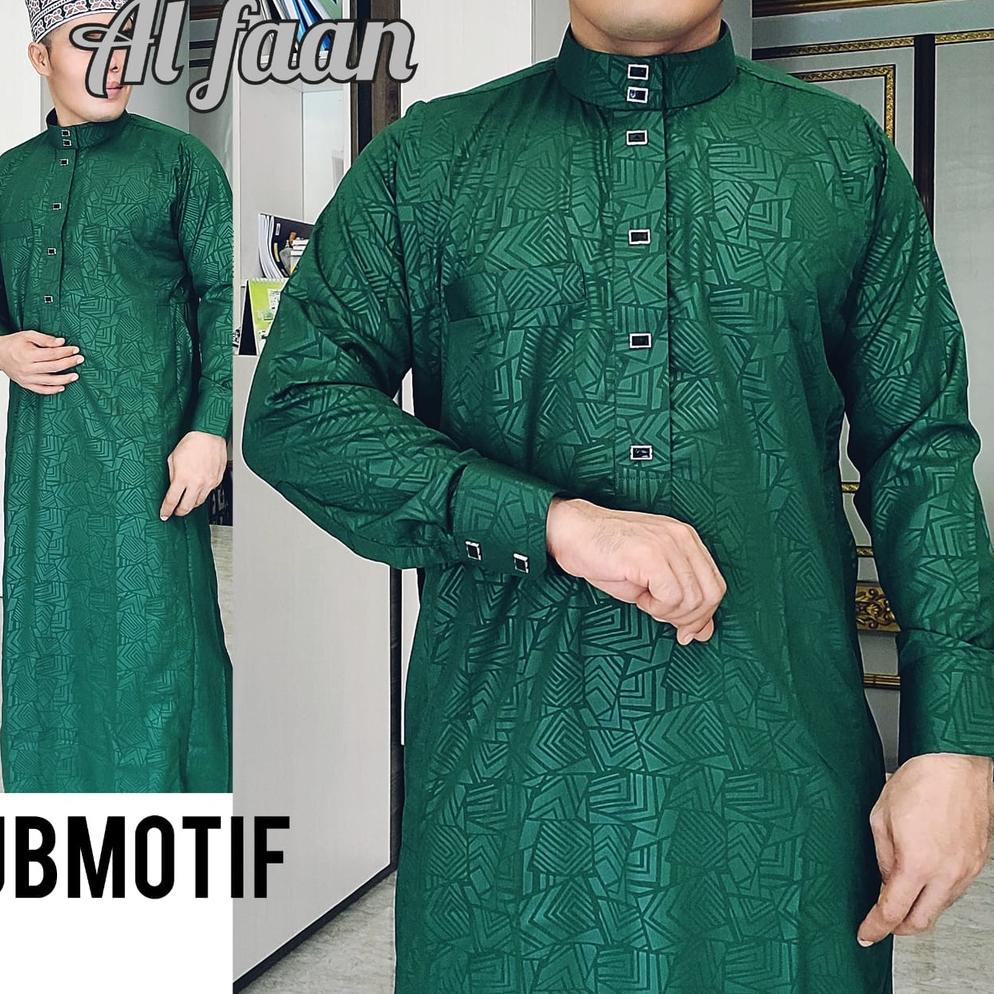 "MRH.22Oc22ᵂ" Jubah Pria Gamis Pria Baju Jubah muslim Motif Embos Mewah Murah Thobe Daffah kurta kok