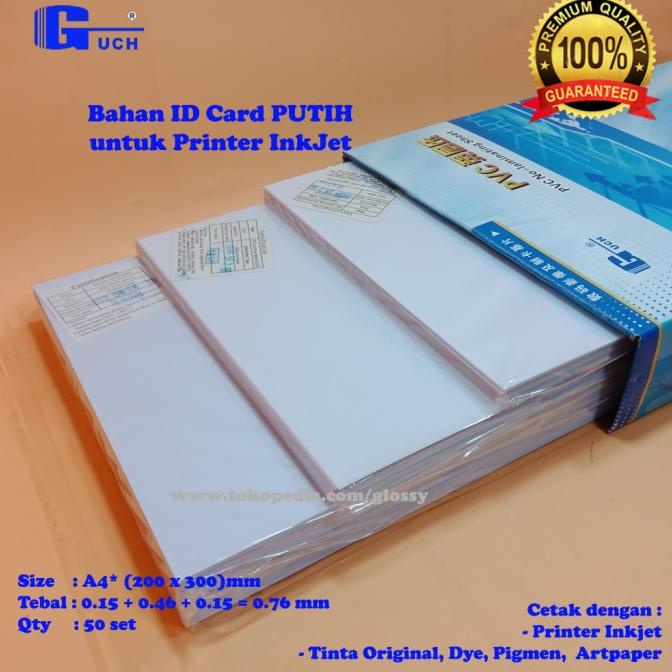 

Pvc Bahan Id Card Putih 50 Set (Guch)