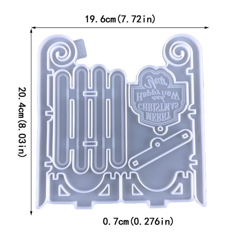 Cetakan Resin Epoksi Bahan Silikon Desain Kereta Luncur Natal Untuk Dekorasi Dinding