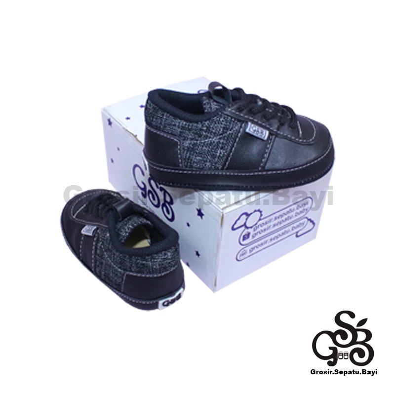 Sepatu Bayi - Baby Shoes - Prewalker  | 2-12 bulan | casual KIMMY HITAM polos ringan &amp; fleksibel