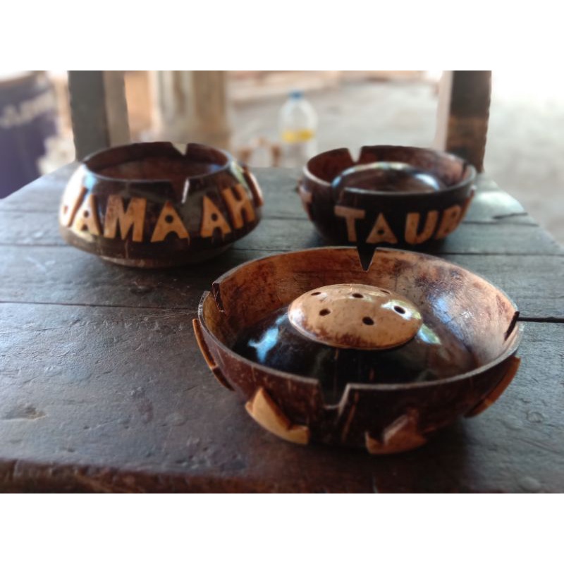 asbak unik batok kelapa