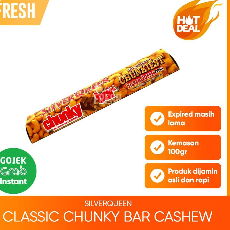 

SilverQueen Chunky Bar Cashew Almond Orange Dark White Coklat Batangan