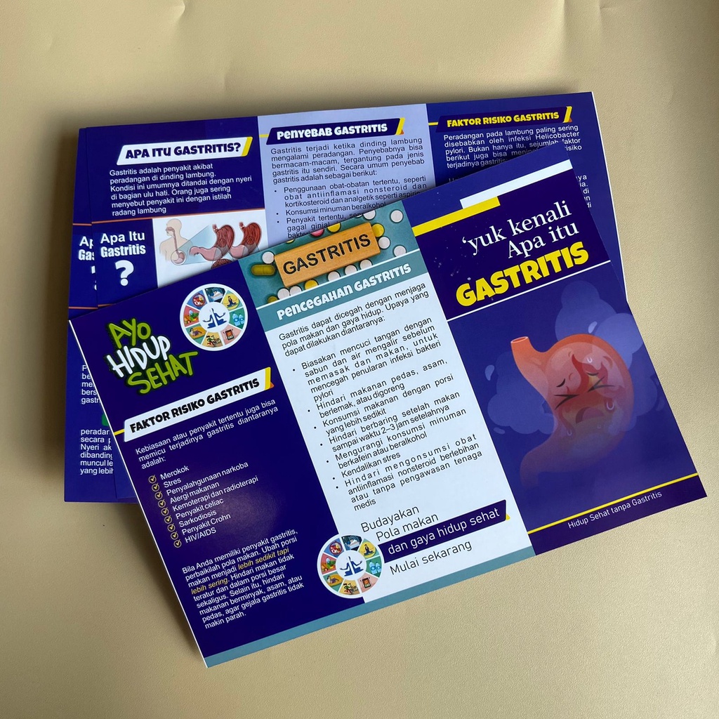 

Leaflet Gastritis, Leaflet Kesehatan, Media Promkes