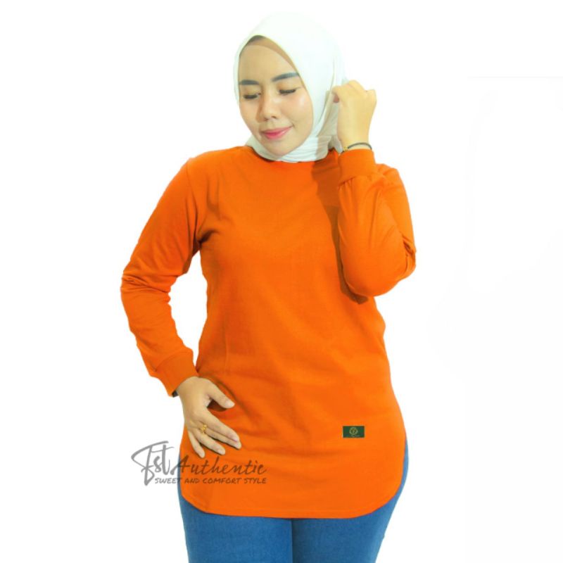 Kaos Dinarry Ori Fst Authentic / Bodi Oval / Blouse Semi Tunik / Atasan Wanita Lengan Panjang Seri P