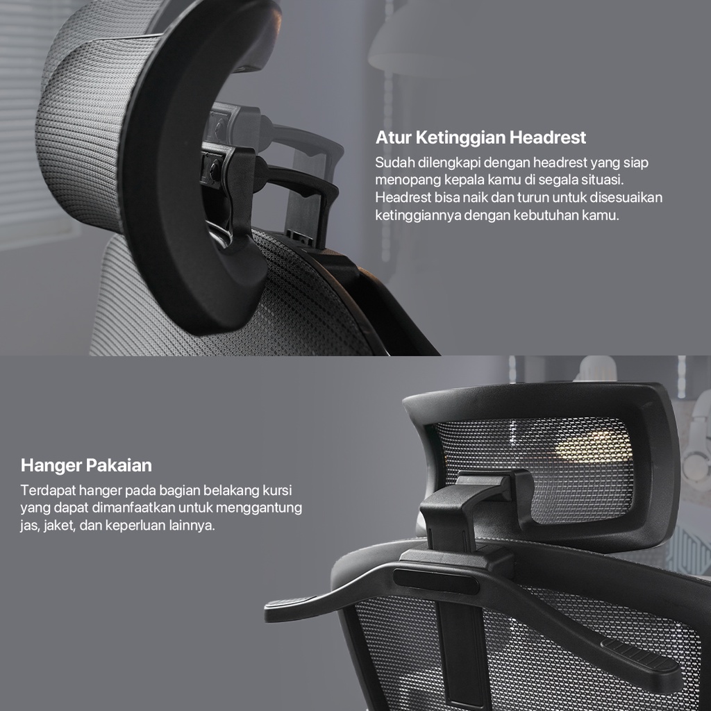 Kursi Kantor Jaring Dengan Sandaran Kaki Fantech OCA259 OCA259S OCA-259 OCA-259S Premium Mesh Office Chair With Leg support