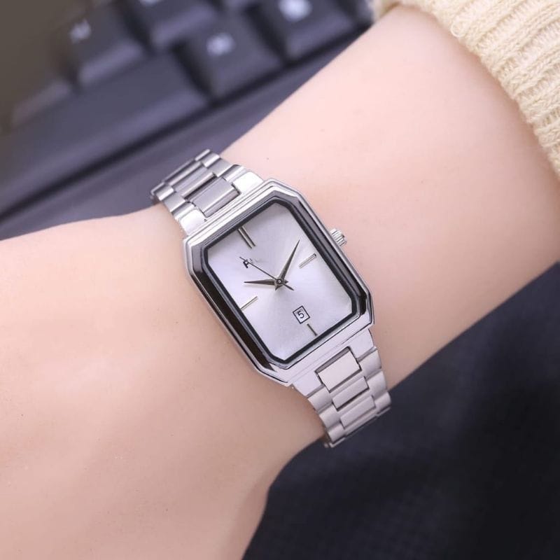 Jam Tangan Segi Wanita FS-9810 Tanggal Strap Rantai / Jam Tangan Wanita Elegan High Quality