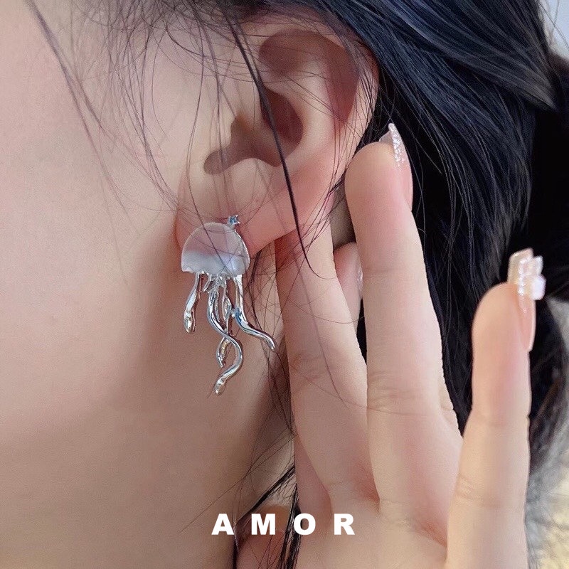 Anting Desain Ubur-Ubur Mengambang Y2K level Tinggi Untuk Aksesoris Wanita