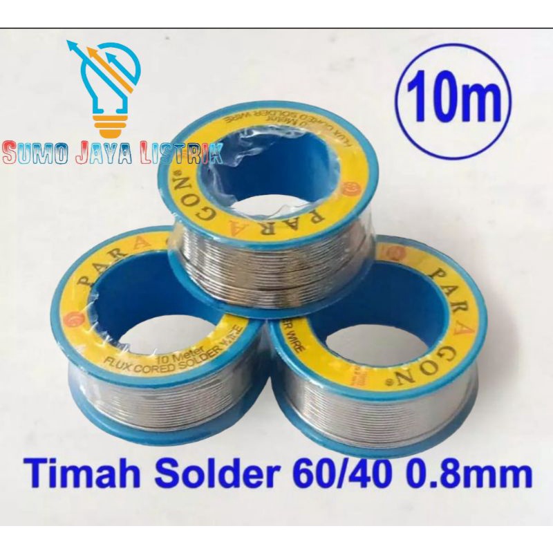 Timah Paragon 10meter Rol Kecil Solder listrik 10m Original
