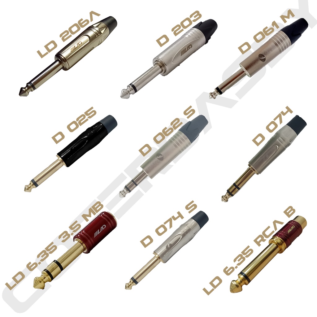 Connector Jack 6.3 Akai ke Mini dan RCA Mono Stereo LAD Fahrenheit