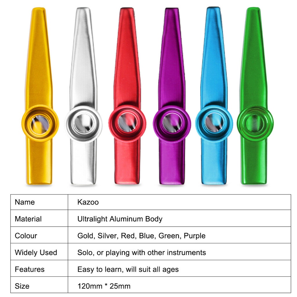 Instrumen Musik kazoo portable Bahan Metal