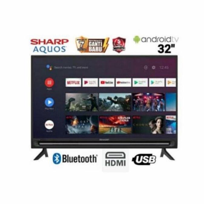 ] TV LED SHARP 32INCH ANDROID TV 2T-C32BG1I SMART ANDROID