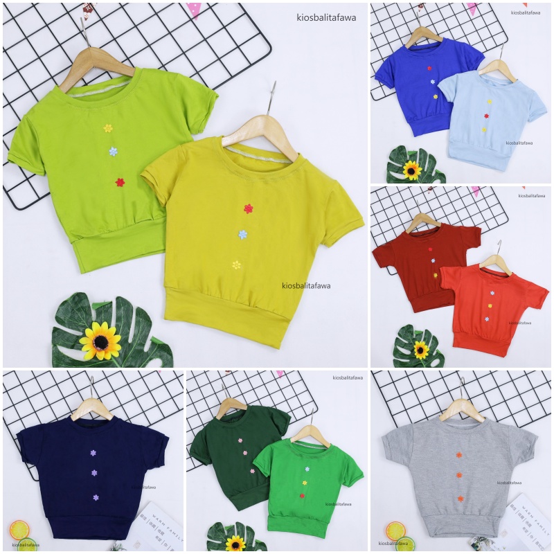 Blouse Chita uk 3-4 Tahun / Kaos Anak Perempuan Lengan Pendek Shirt Polos Balita Kids Baju Blus