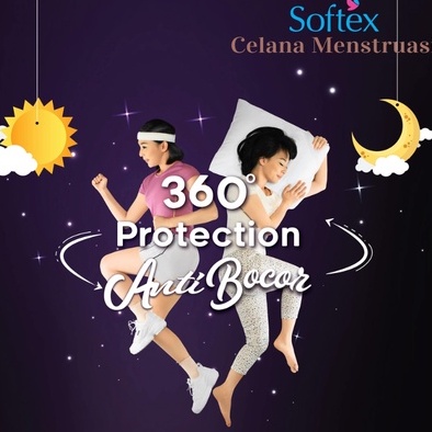 SOFTEX CELANA MENSTRUASI ALL SIZE &amp; EXTRA SIZE (2PCS)