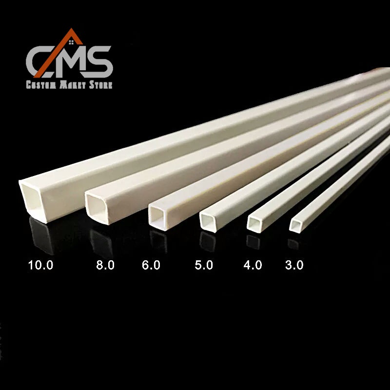 ABS Square Tube 5MM / Stick Plastik Kotak  5MM, Panjang 50CM