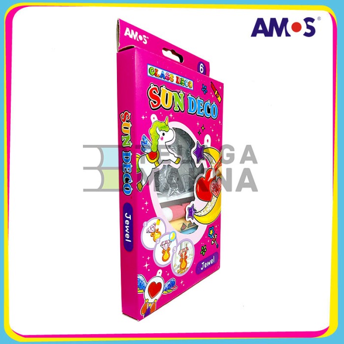 

Eklusif Mainan Anak Amos Sun Deco Kemasan Jewel (6 Suncatcher + 6 Glass Deco) Bagus