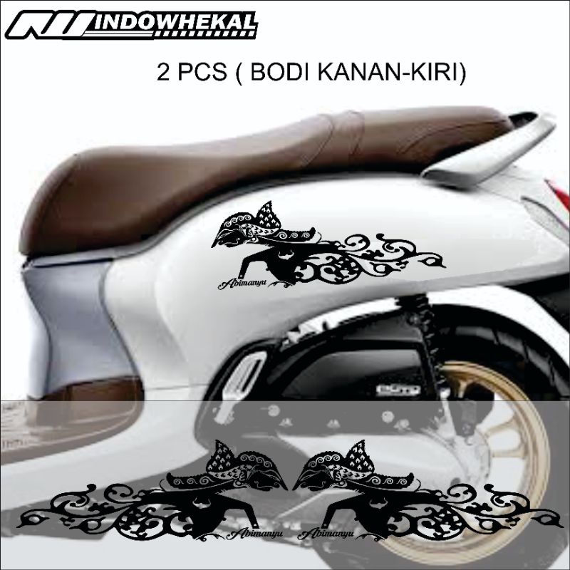 STIKER CUTTING WAYANG ABIMANYU UNTUK BODI MOTOR / MOBIL