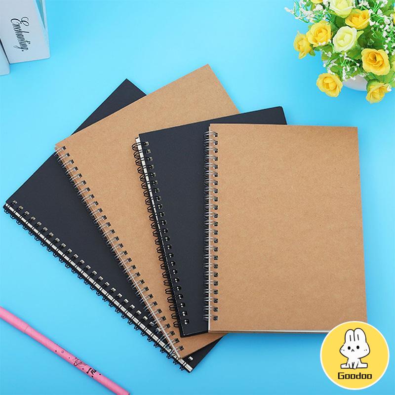 A5 Kraft Paper Coil Book Simple Student Notebook Meeting Notepad Buku Akuntansi Portabel -Doo