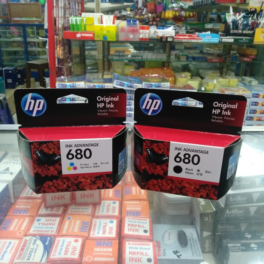 Tinta HP 680 Black Original + HP 680 Tri-Colour Original