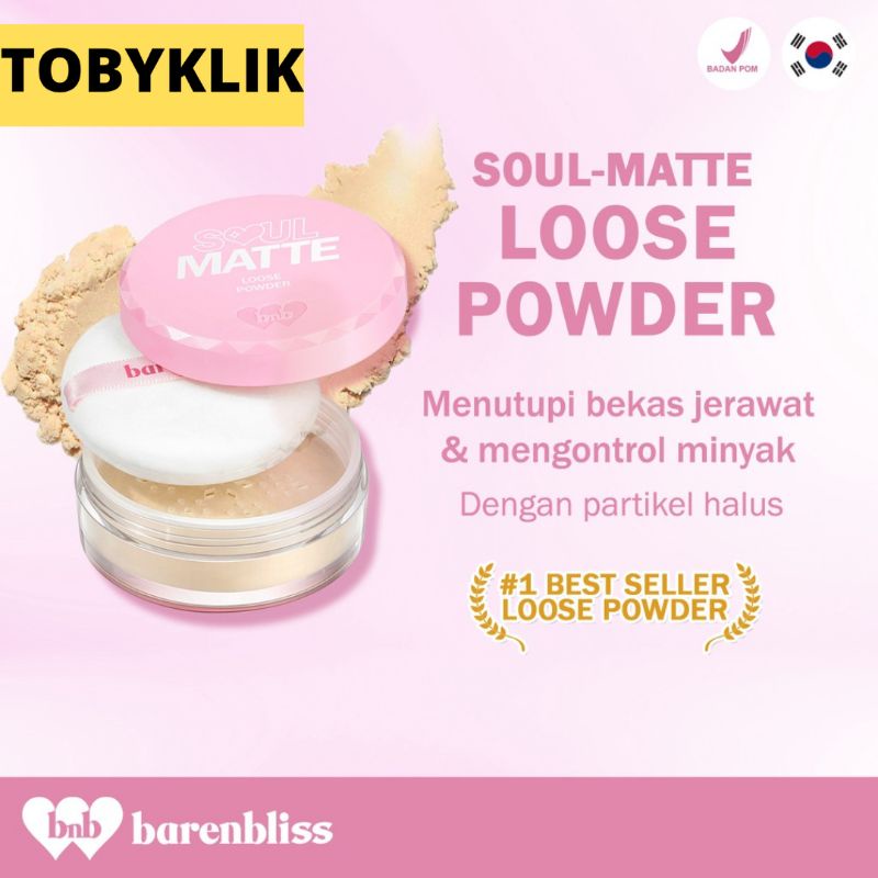 BNB barenbliss Soul-Mate Loose Powder Korea Bedak Tabur | Kontrol Pori-pori dan Sebum |