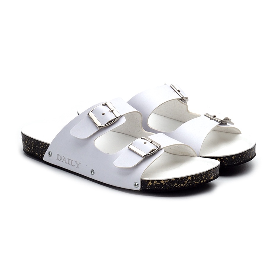 EFRON WHITE |ManNeedMe x DAILY| Sandal Pria Sendal Casual Kulit ORIGINAL