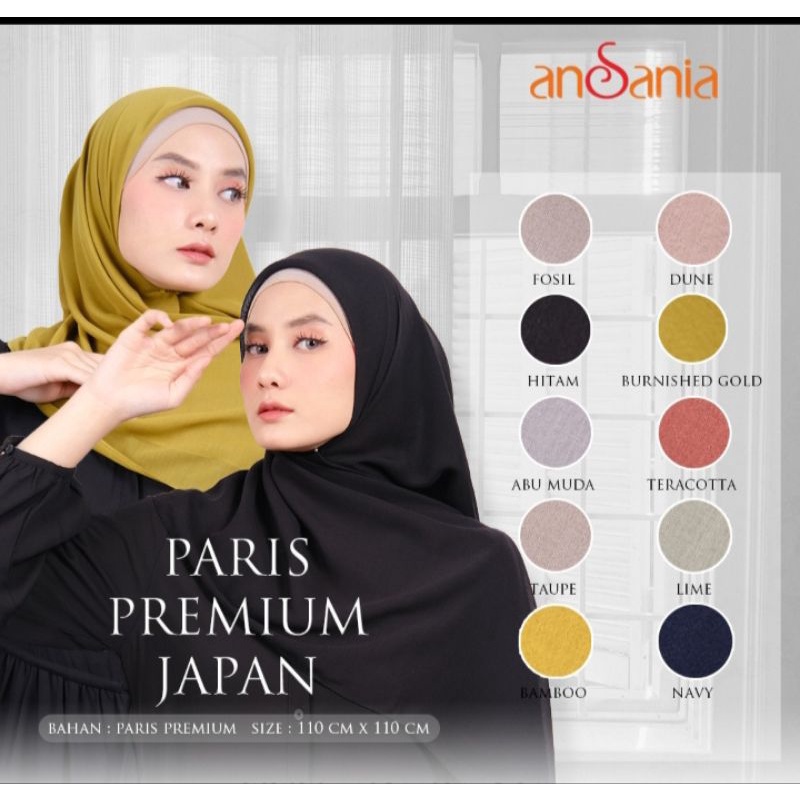 Hijab Segiempat Paris Jambul Tassel Jilbab Anti Baday Kerudung Anti Mleyot Terbaru Warna terlengkap