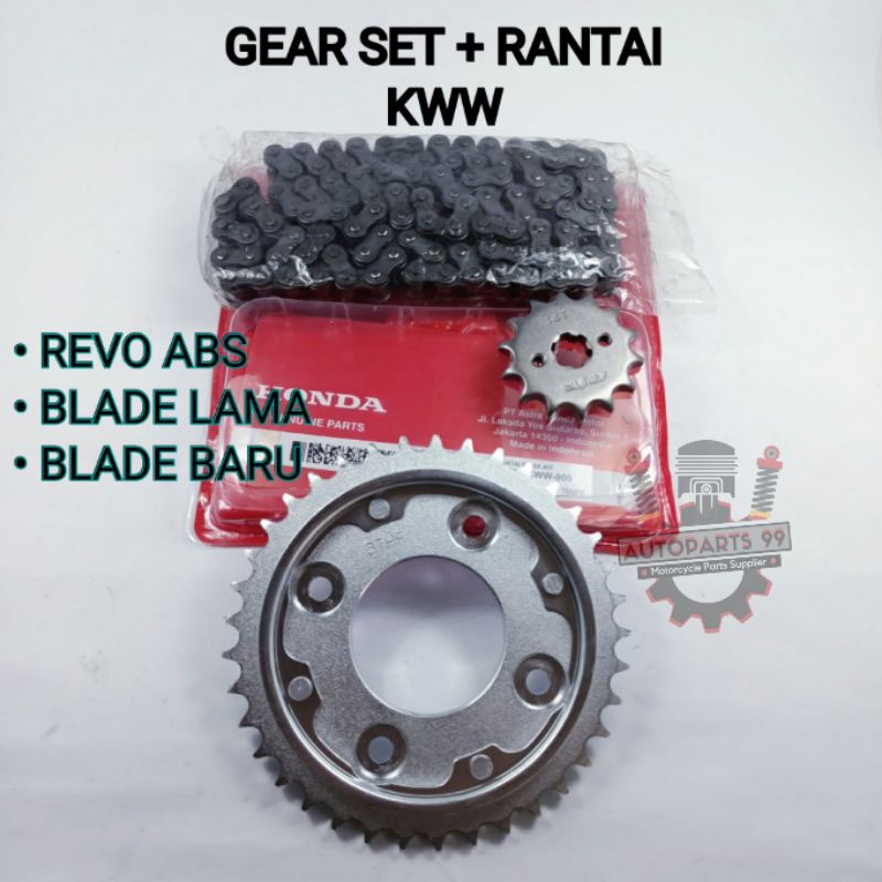 Gear Set Revo Abs Fit Blade New Old Original Honda | Gear Set KWW Honda Blade Revo
