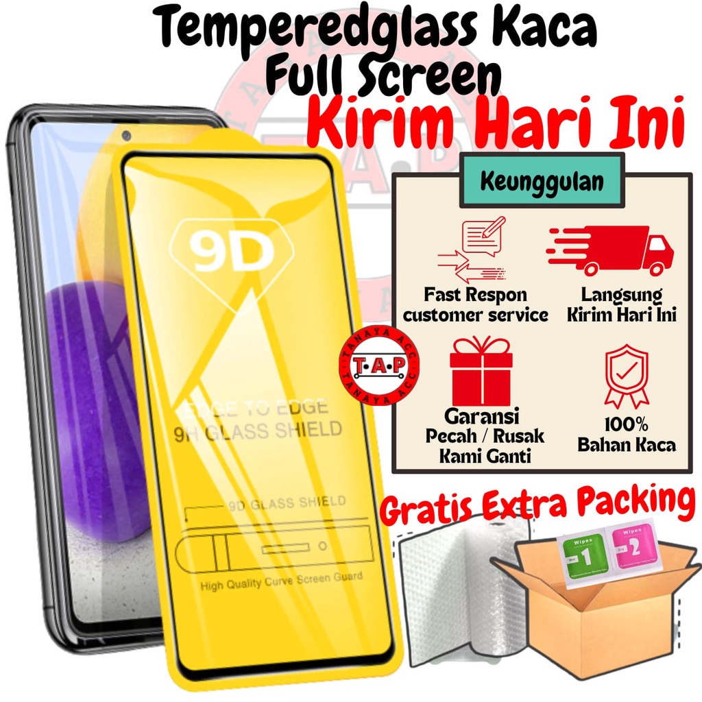 Tg Tempered Glass Full Screen Kaca VIVO Y20 Y12S Y20i Y20S Y21S Y33S Y15S Y55S Y53S Y51