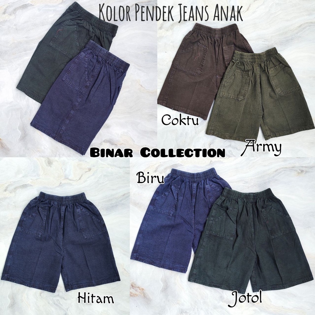 TR 01- Celana jeans anak 4-5 dan 8-9 tahun kolor jin murah anak TK SD harian santai