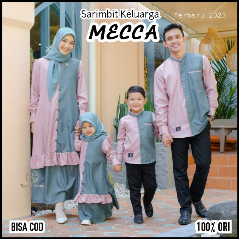 Sarimbit Keluarga Sarimbit Lebaran Terbaru SARIMBIT MECCA Warna Pink Original by Riyani