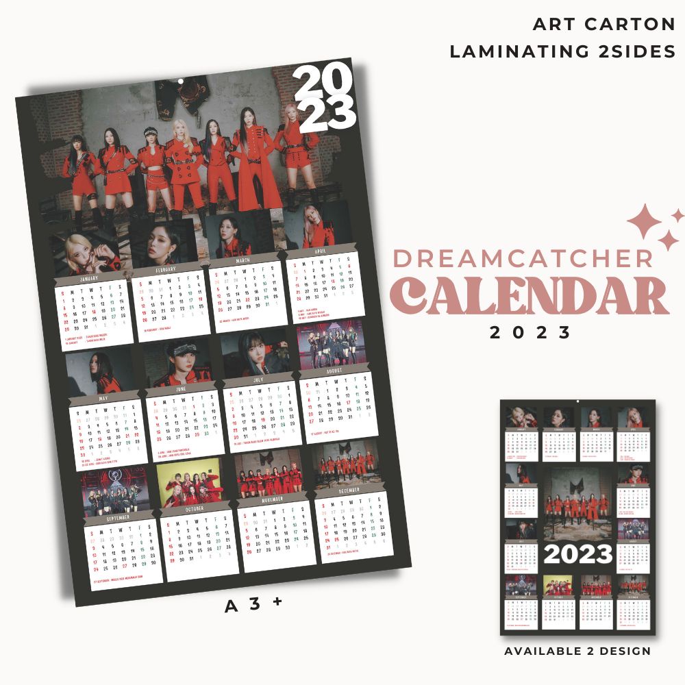 2023 KALENDER DREAMCATCHER KPOP + LAMINASI 2SISI IDOL KOREA MURAH UNOFFICIAL JIU SUA SIYEON HANDONG YOOHYEON DAMI GAHYEON READY STOCK !