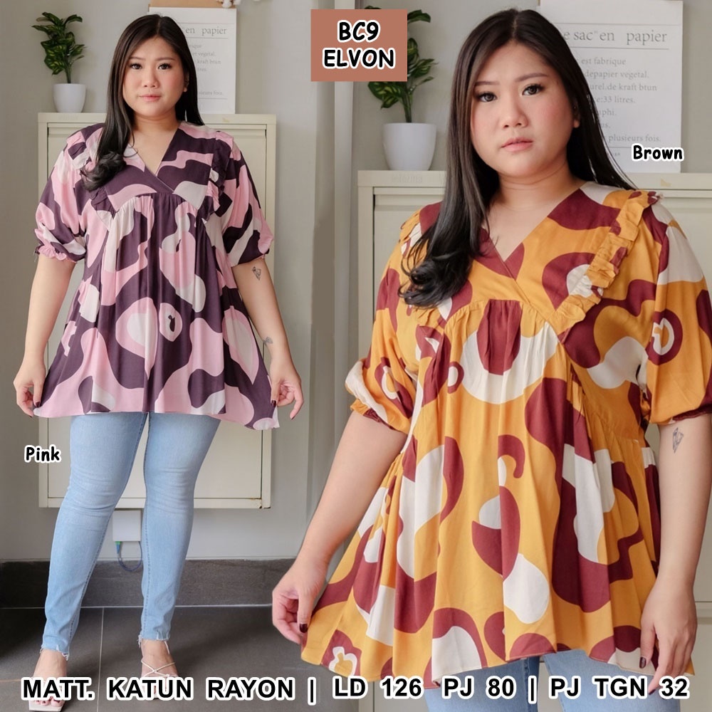 BIGCLO - (COD) LD 120cm Baju Jumbo BC9 Atasan Wanita Bigsize